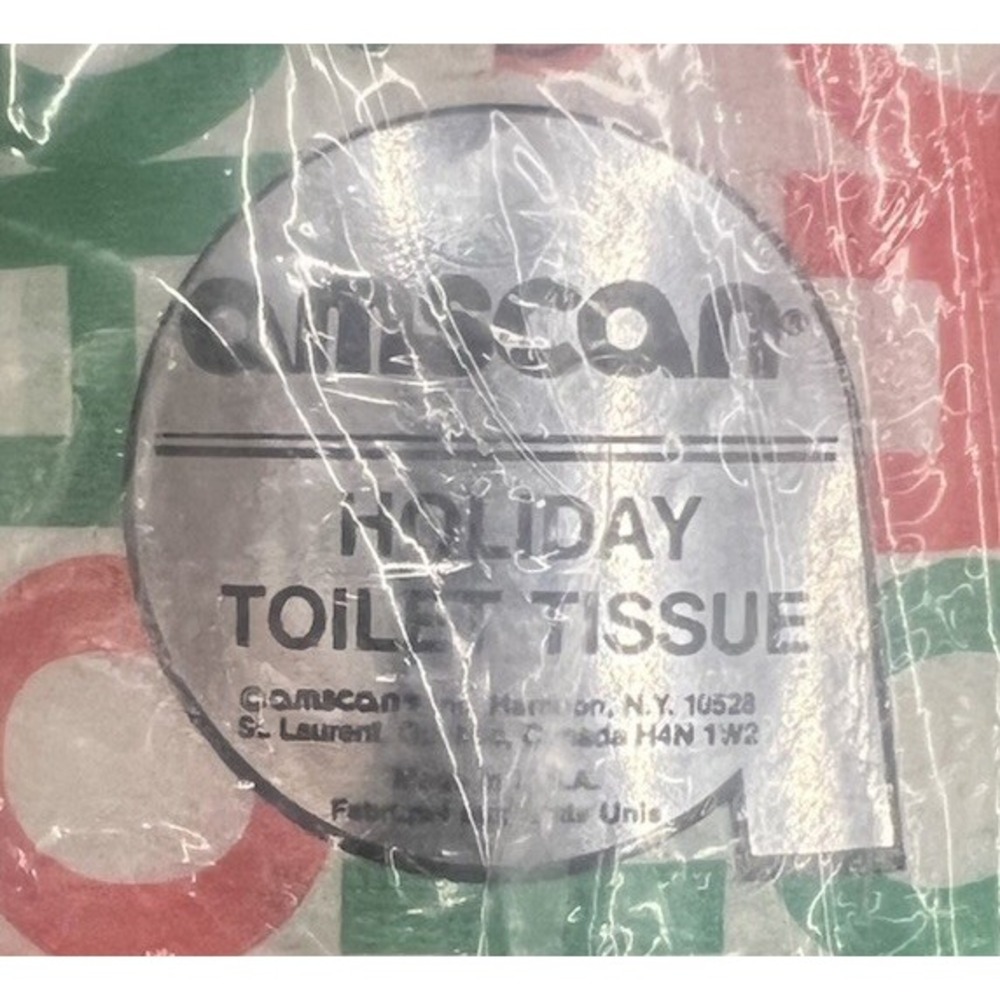 Vintage Toilet Paper Ho Ho Ho Christmas Holiday Novelty Paper Sealed- Amscan - Picture 2 of 2
